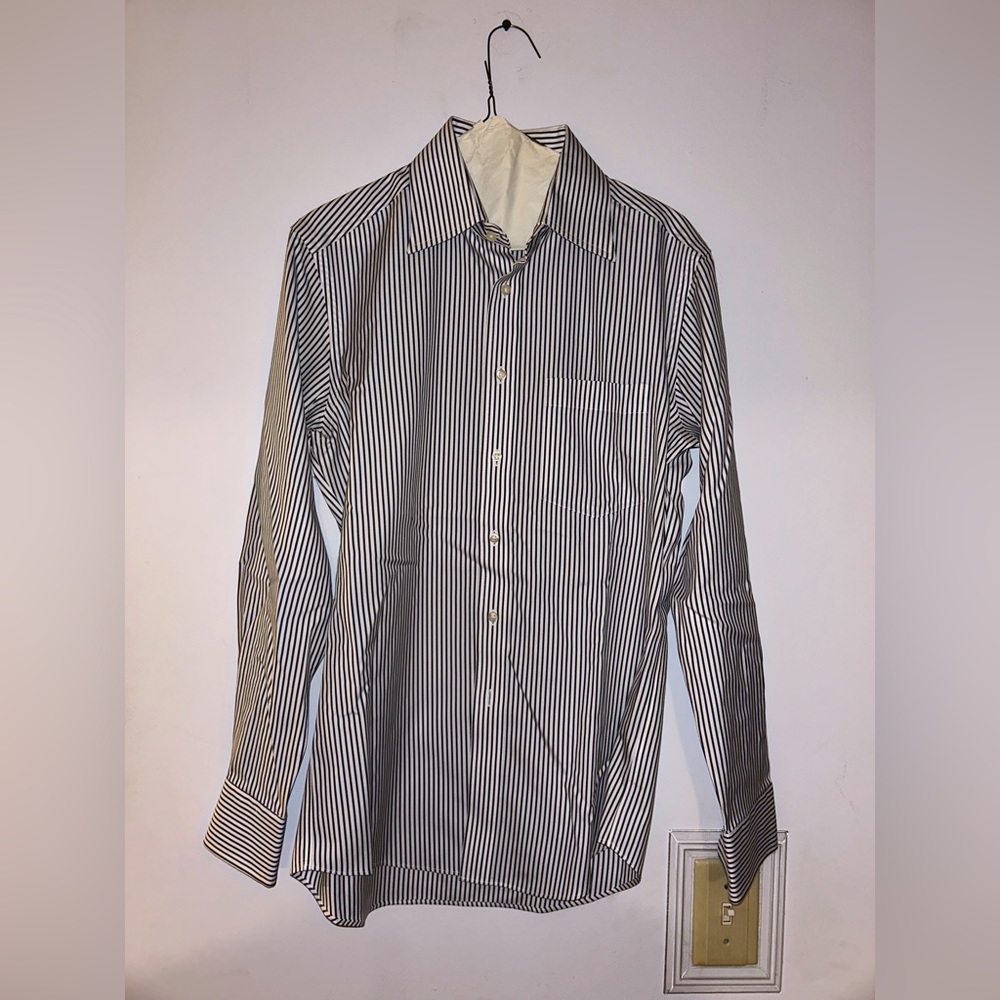 Mens pinstripe dress shirt